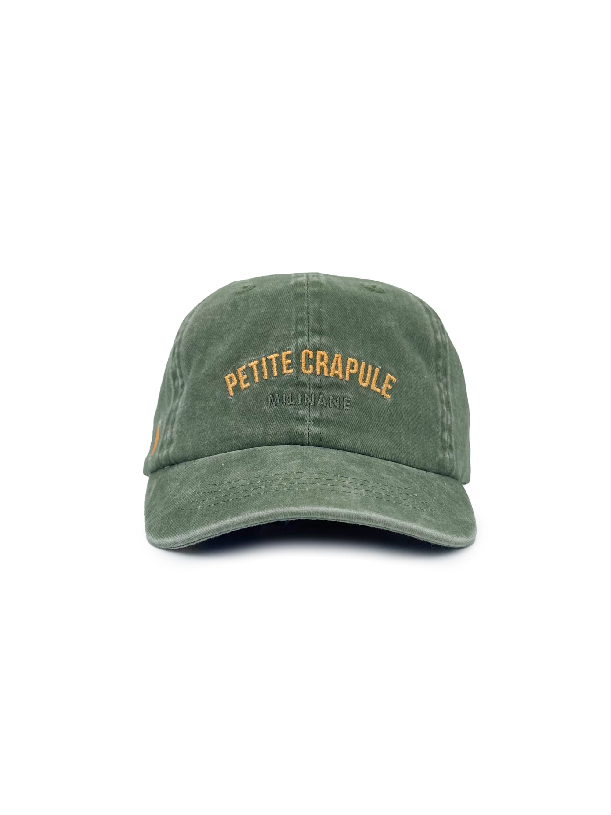 casquette-pour-enfant-petite-crapule-coton-delave-kaki-vert-milinane