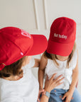 casquette-pour-enfant-rouge-avec-texte-not-today-milinane