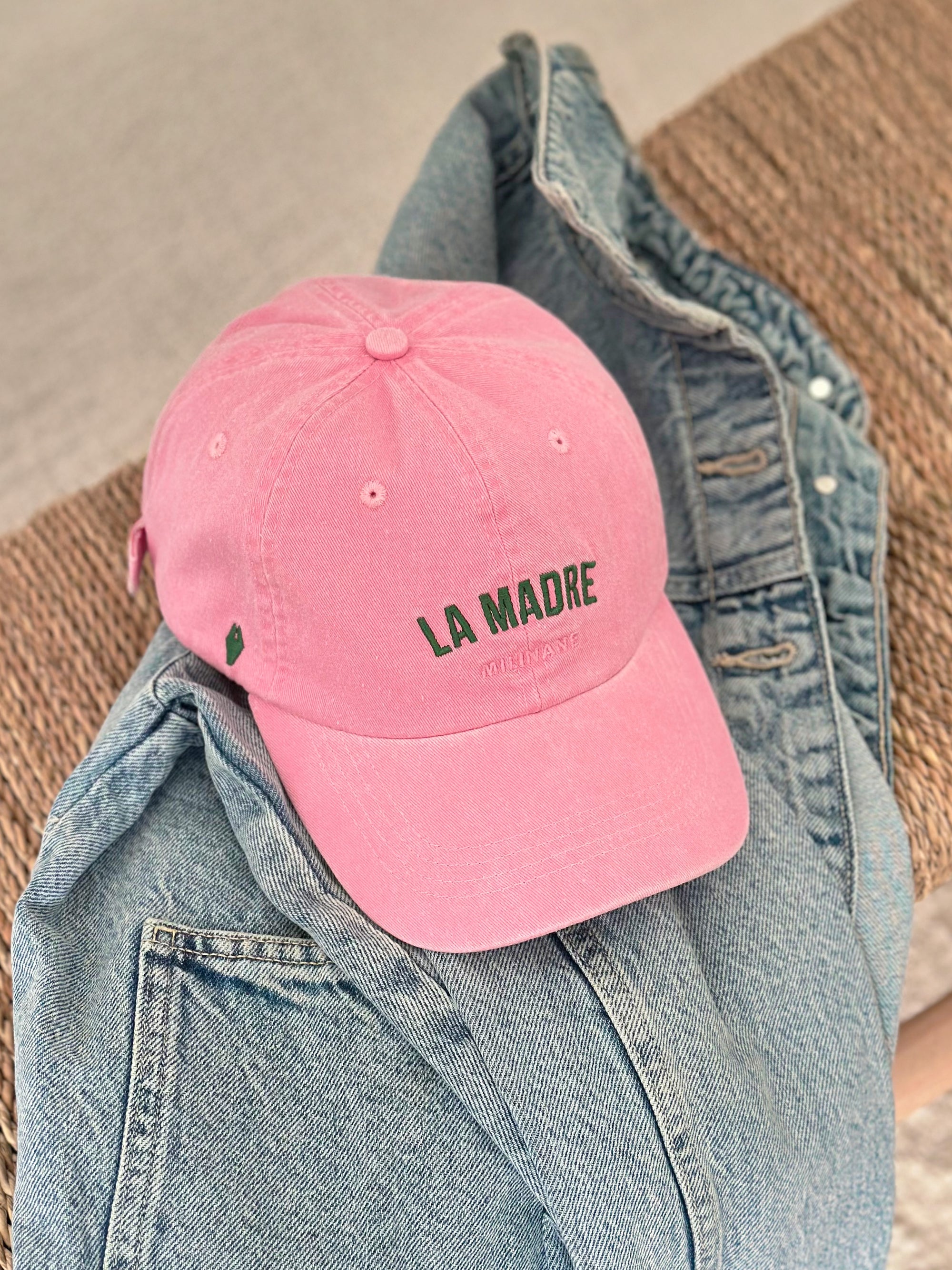 casquette-pour-femme-rose-en-twill-delave-la-madre-milinane