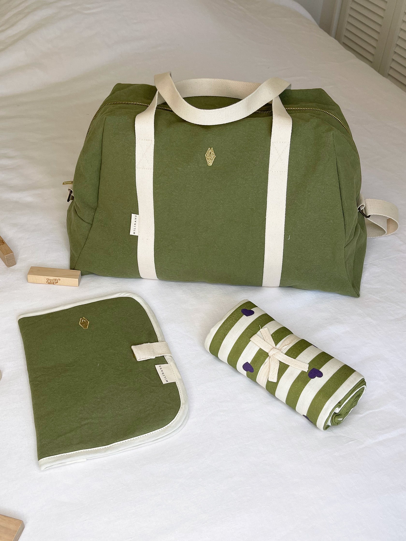 Coffret maternité Olive et Stripe Love