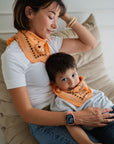 duo-foulards-petit-grand-femme-adulte-enfant-oscar-bandana-peche-orange-carre-milinane-matchy-matchy