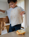 grand-bavoir-cesar-maternelle-enfant-bebe-eponge-mousseline-coton-popcorn-etoiles-rayures-beige-jaune-milinane