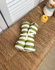 set-de-2-langes-rayure-coeur-en-coton-vert-et-violet-milinane