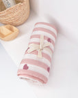 grand-lange-pour-bebe-en-coton-rose-coeur-rayure-milinane