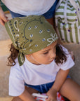 petit-foulard-bandana-vert-kaki-pour-femme-et-enfant-milinane