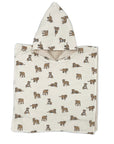 poncho de bain tigre pour enfant en coton milinane