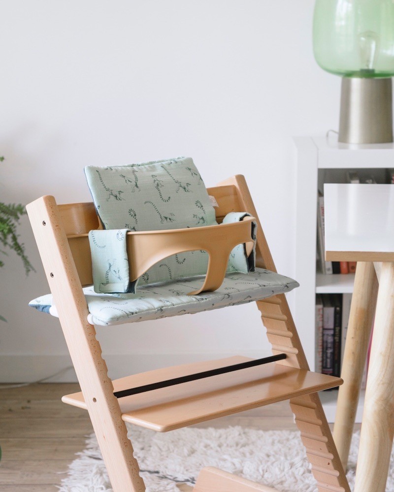High chair Cushion with Lemur pattern - MILINANE