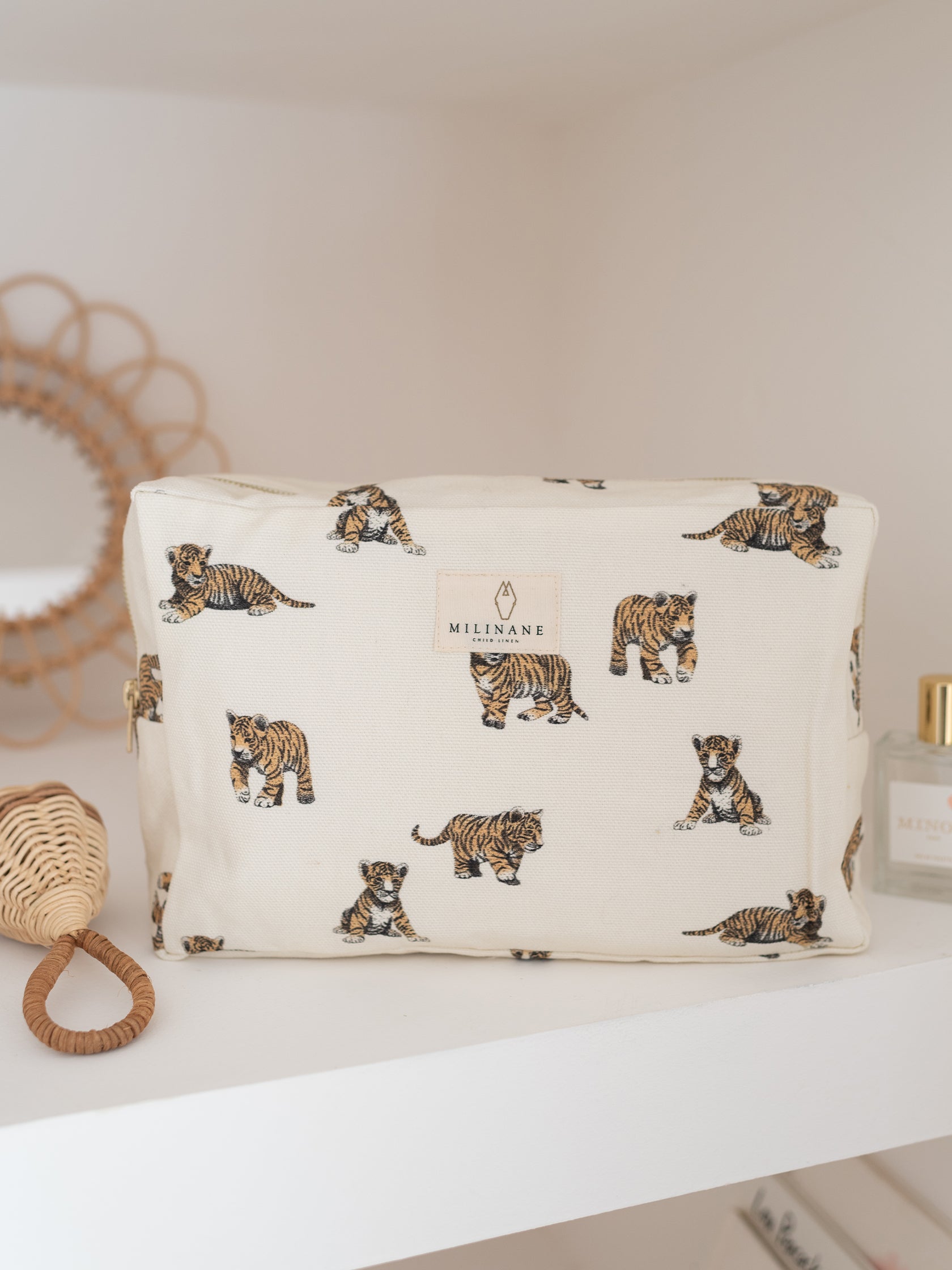 grande trousse de toilette tigre milinane