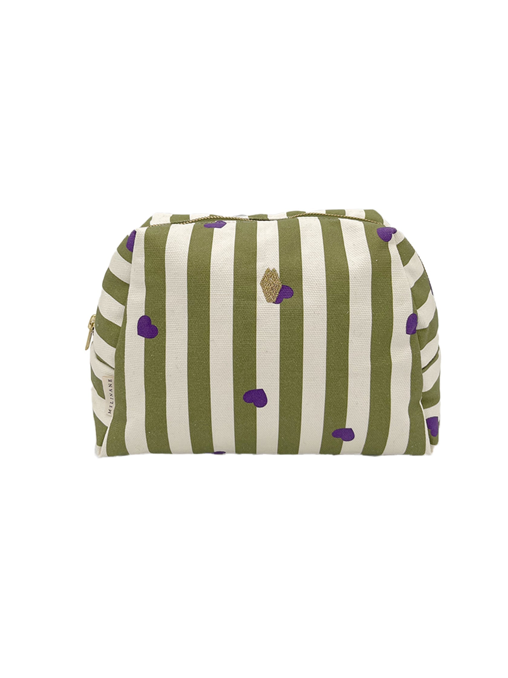 trousse de toilette rayure coeur pour bébé milinane