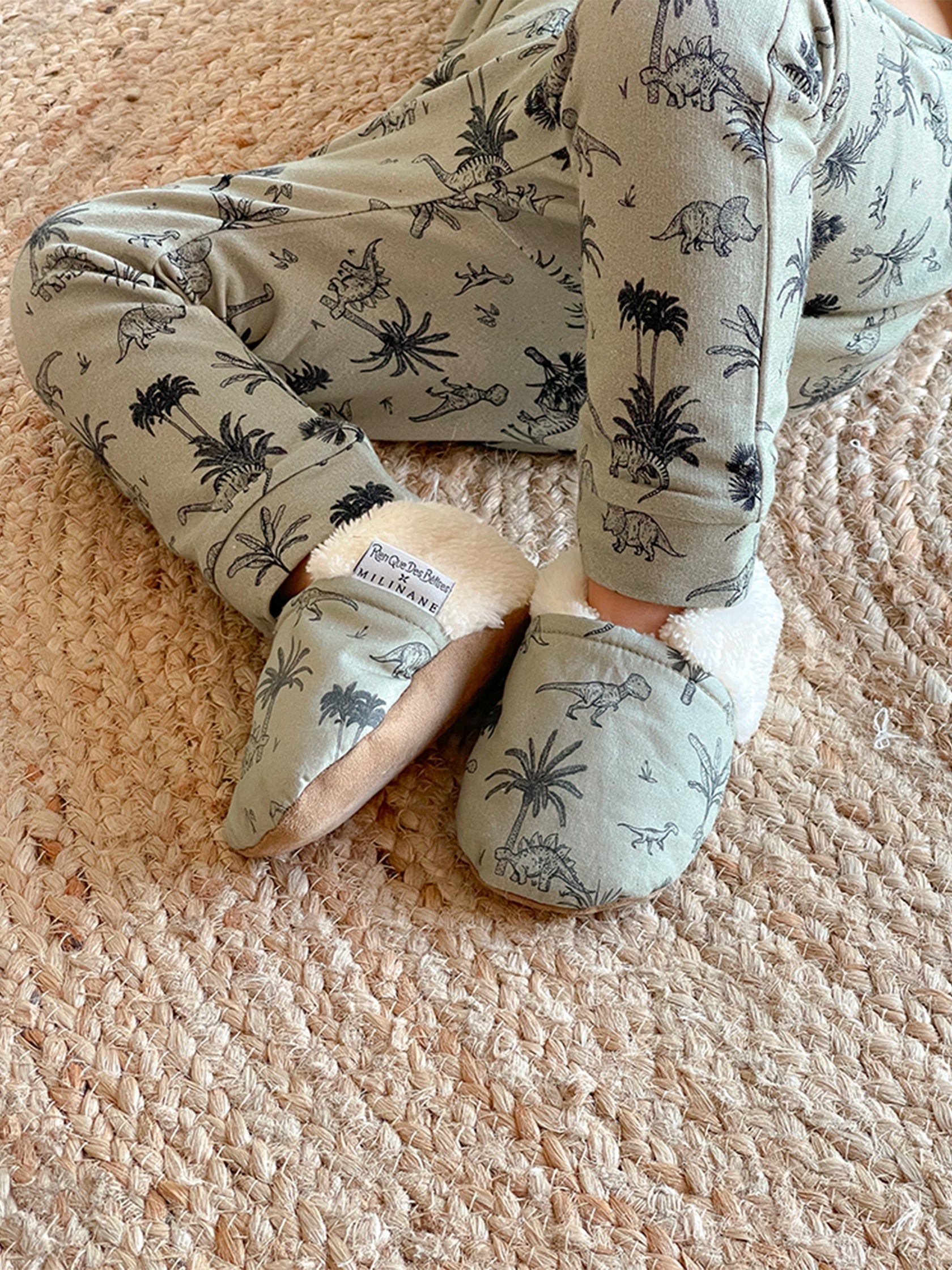 pantalon jogger dinosaure en coton pour bébé milinane