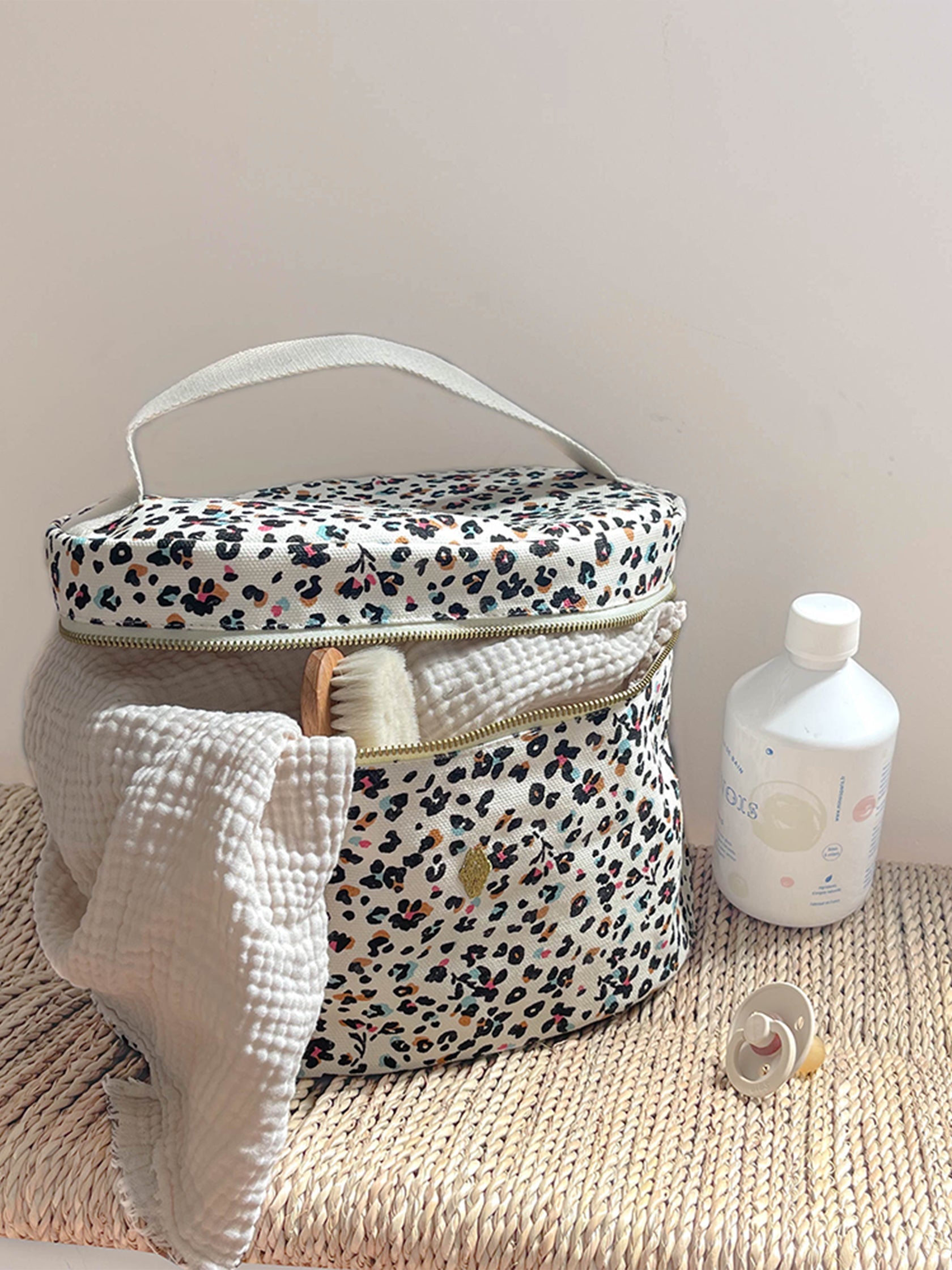 trousse vanity bébé leopard milinane