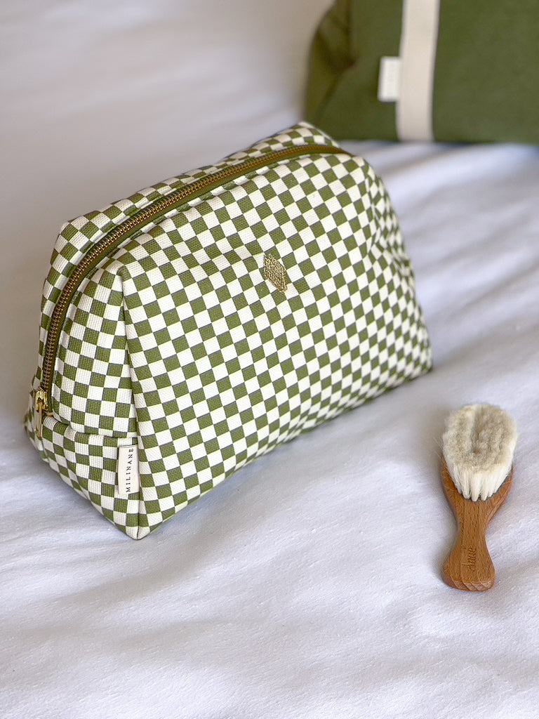 trousse de toilette damier  pour bébé milinane