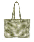 grand sac cabas damier en coton milinane