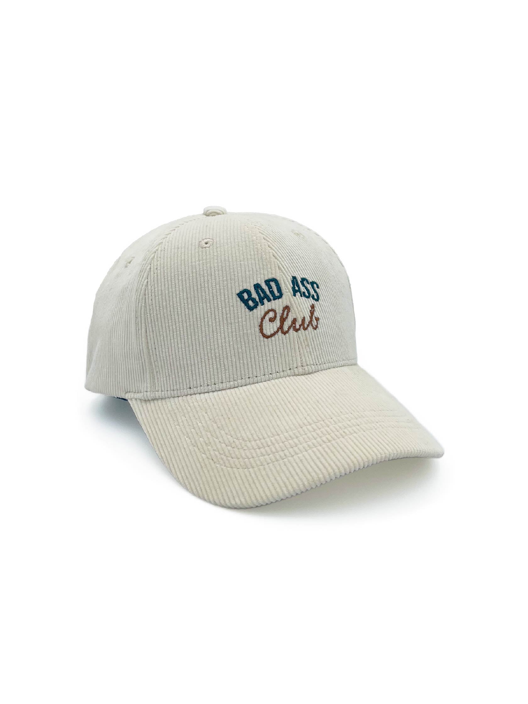 casquette Bad Ass Club blanche en velour pour femme