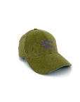 casquette vert olive en velours pour femme de la marque milinane