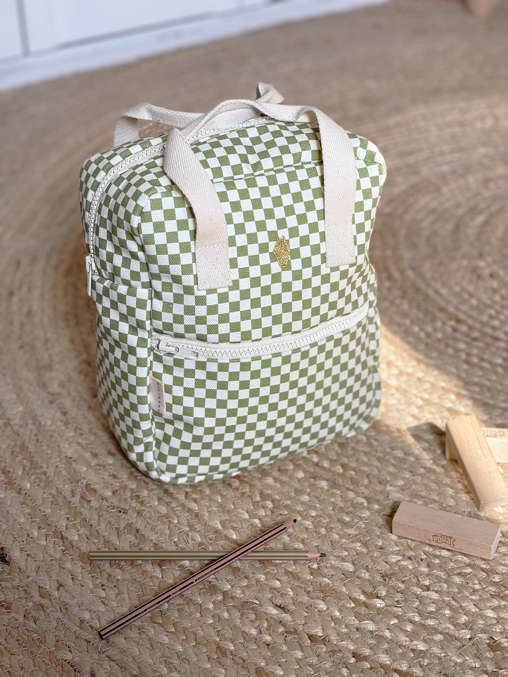 sac à dos bébé damier milinane