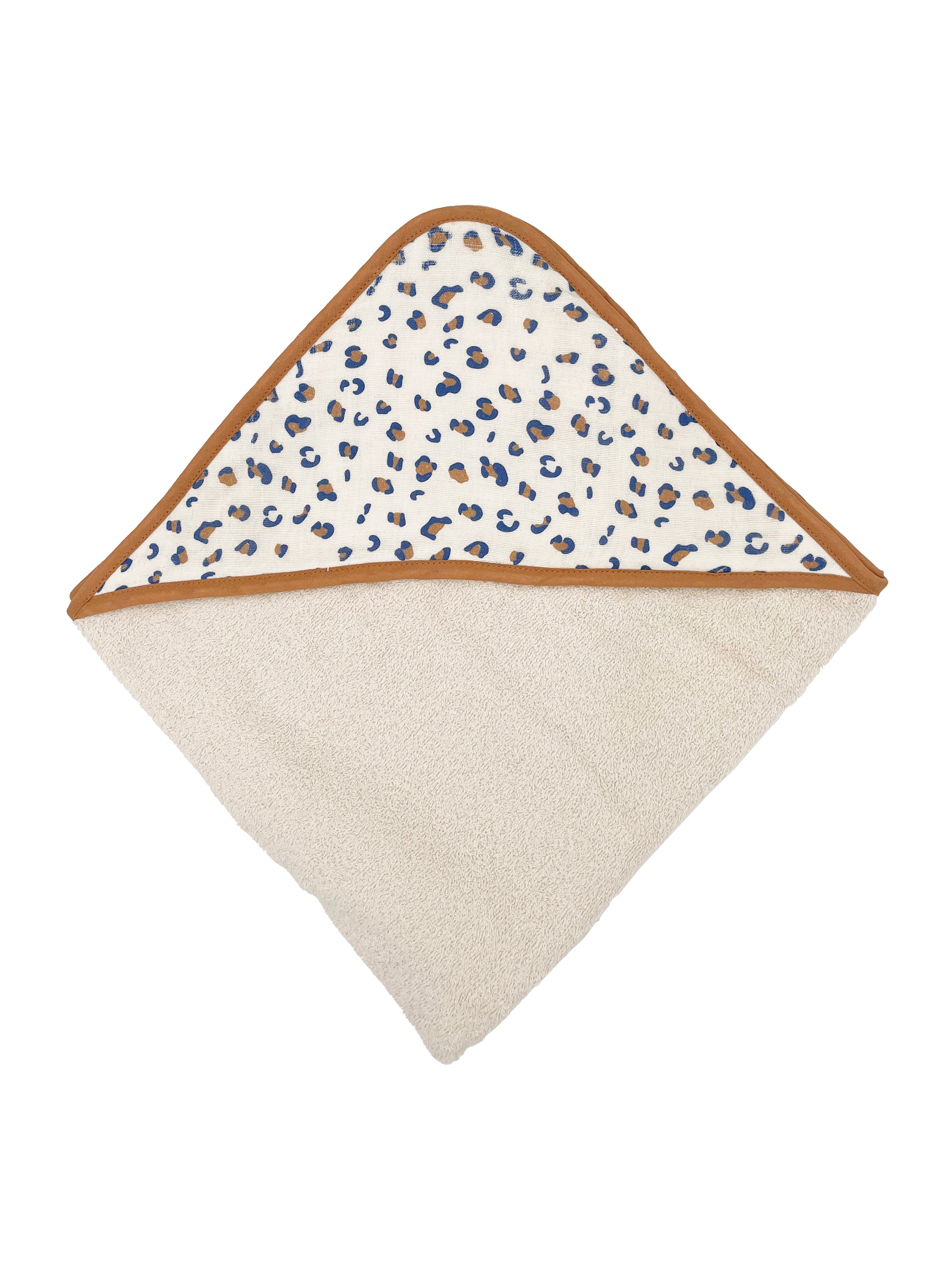 cape-de-bain-bebe-serviette-eponge-tea-graou-leopard-blanc-bleu-marine-marron-milinane