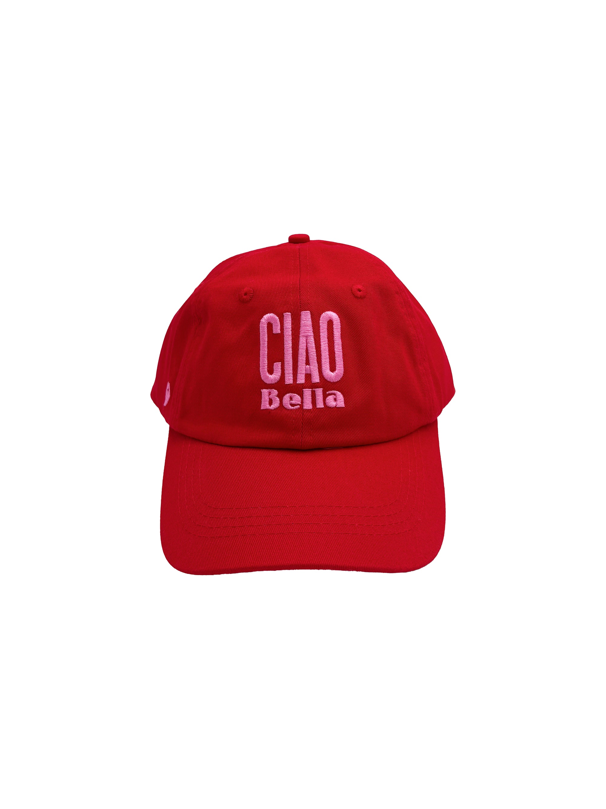 casquette-adulte-ajustable-face-rouge-ete-ciao-bella-dad-cap-milinane