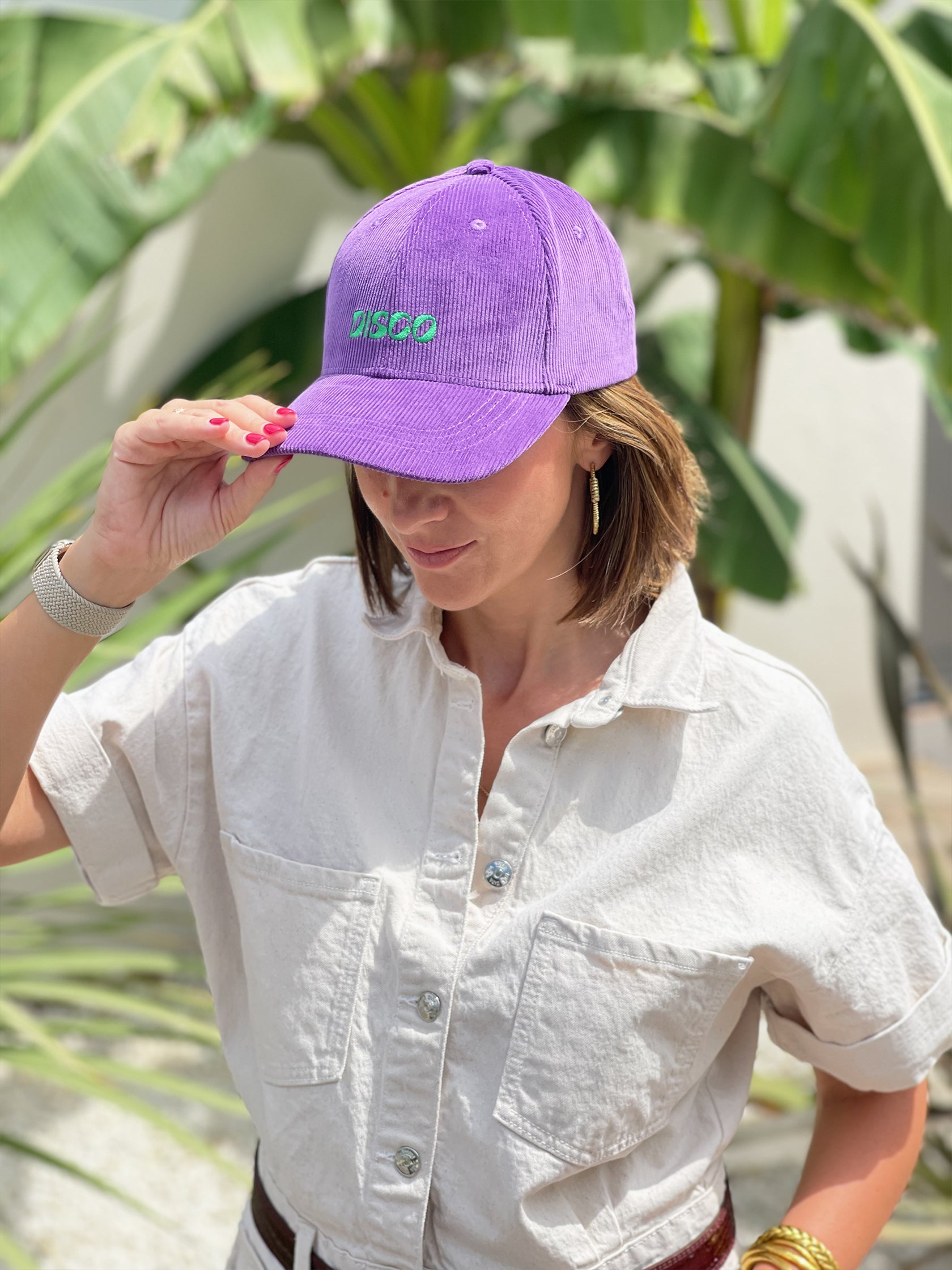 casquette-adulte-maman-colette-disco-dancing-queen-matchy-matchy-violet-vert-milinane