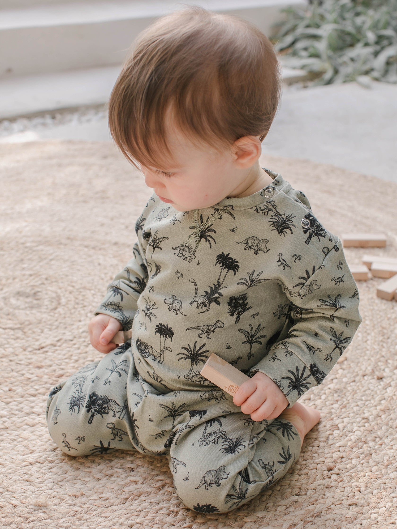 sweat dinosaure en coton pour bébé milinane