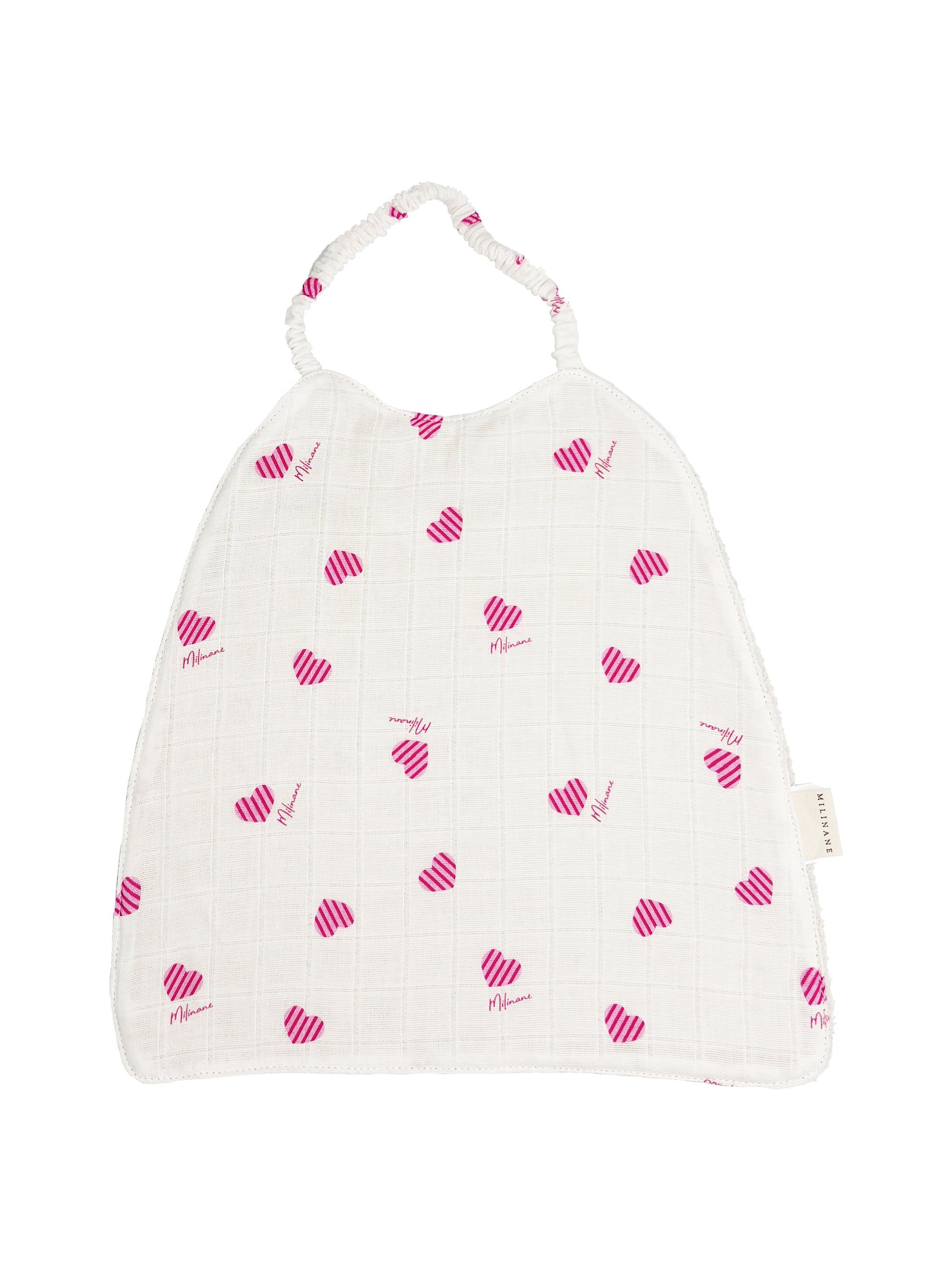grand-bavoir-cesar-gaze-cotton-sweetheart-coeurs-rayures-rose-rouge-bebe-repas-milinane