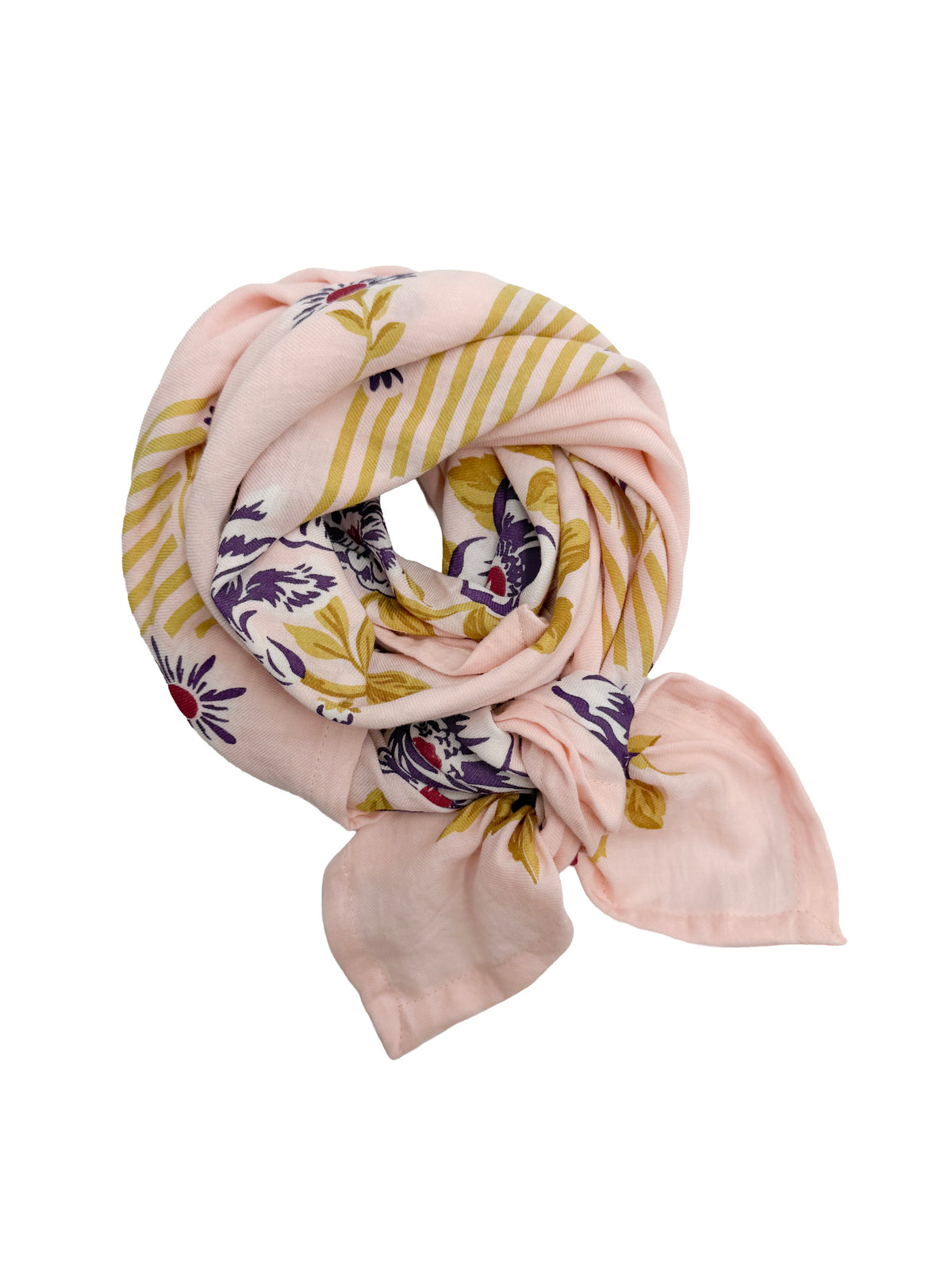 grand-foulard-femme-polka-rose-fleuri-coton-100x100-accessoire-mode-cheveux-cou-milinane