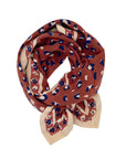 grand-petit-foulard-peche-brique-bleu-marine-leopard-fleurs-dessus-milinane