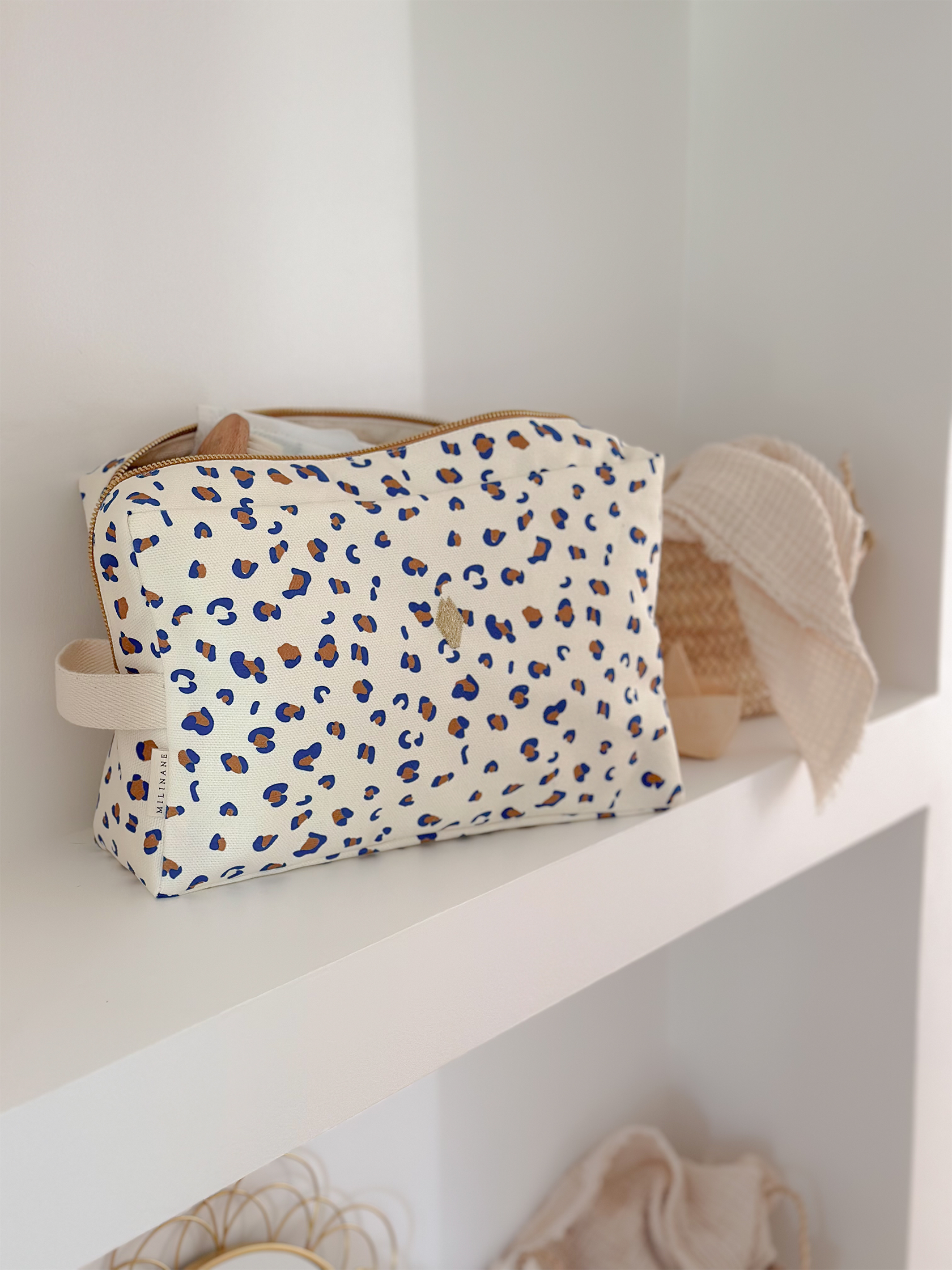 grande trousse de toilette bébé léopard