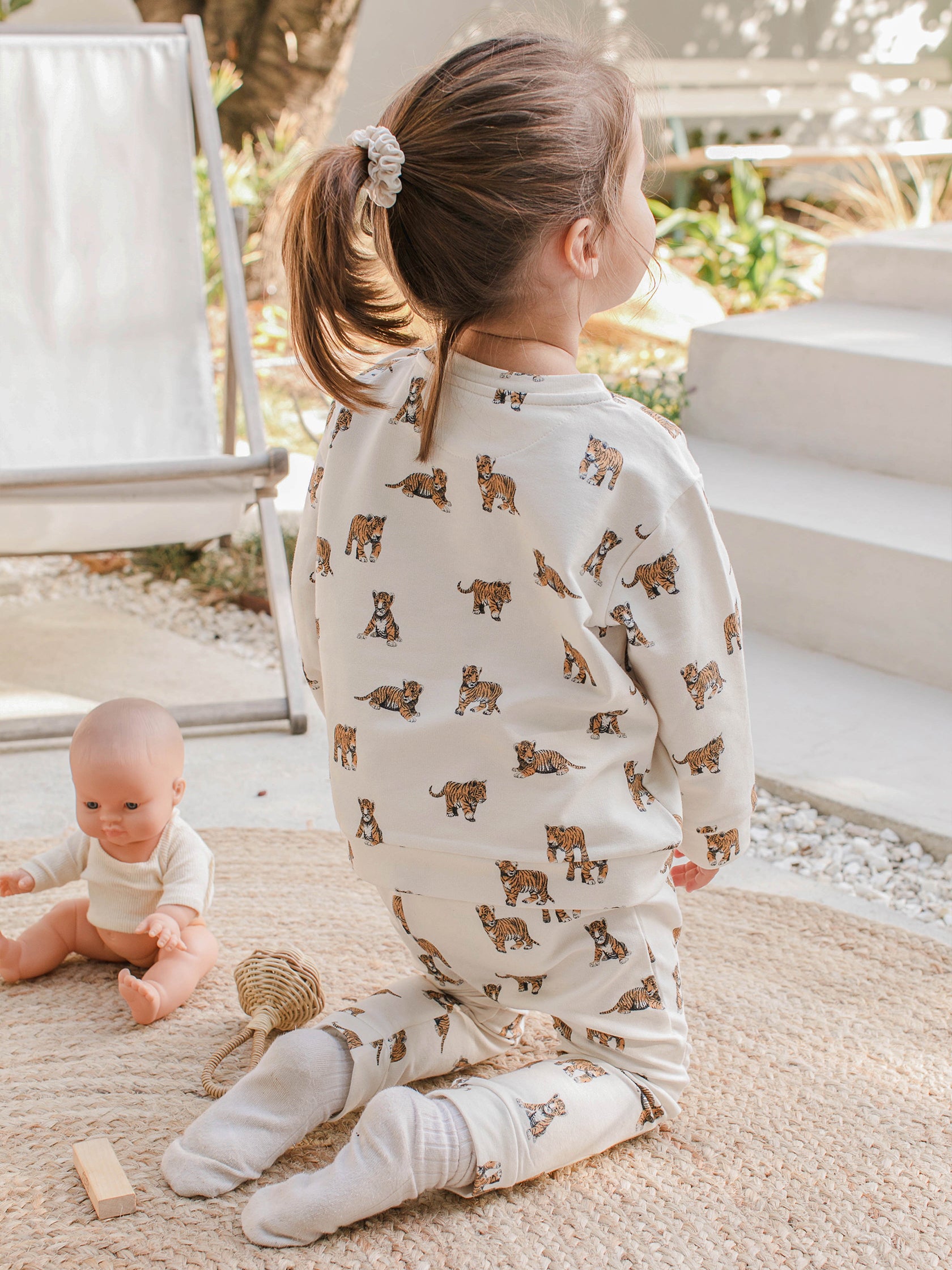 pantalon jogger tigre en coton pour bébé milinane