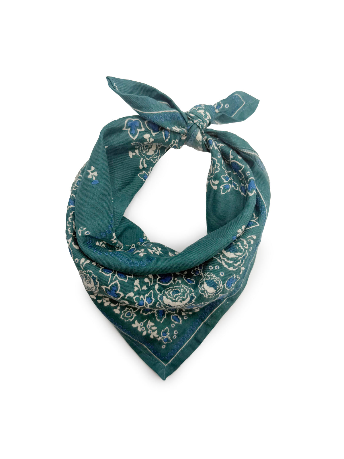 petit-foulard-bandana-flower-oscar-enfant-adulte-55cm-55cm-petit-format-fleurs-bleu-vert-milinane