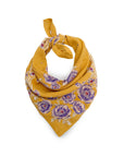 petit-foulard-polka-moutarde-fleuri-coton-55x55-adulte-enfant-accessoire-cheveux-cou-milinane