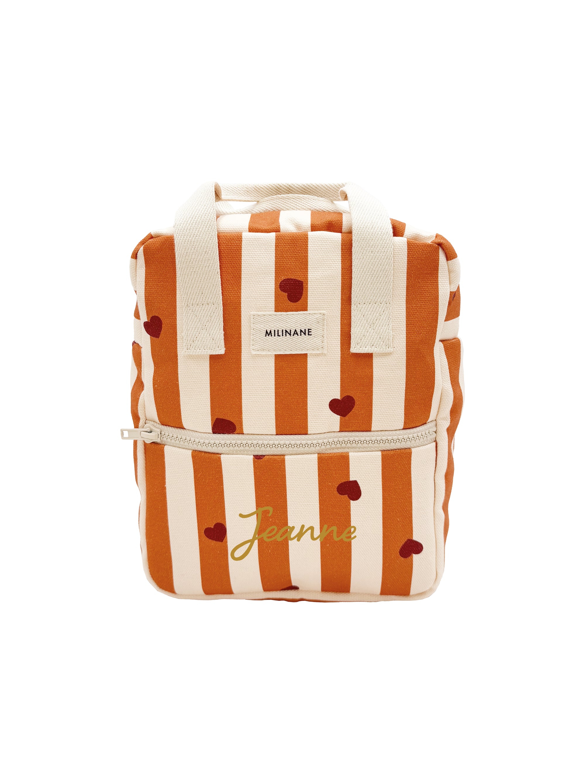 petit-sac-a-dos-ecole-maternelle-personnalisable-rayure-orange-beige-bordeaux-milinane