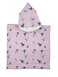 poncho de bain rose pour enfant en coton milinane