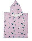 poncho de bain rose pour enfant en coton milinane