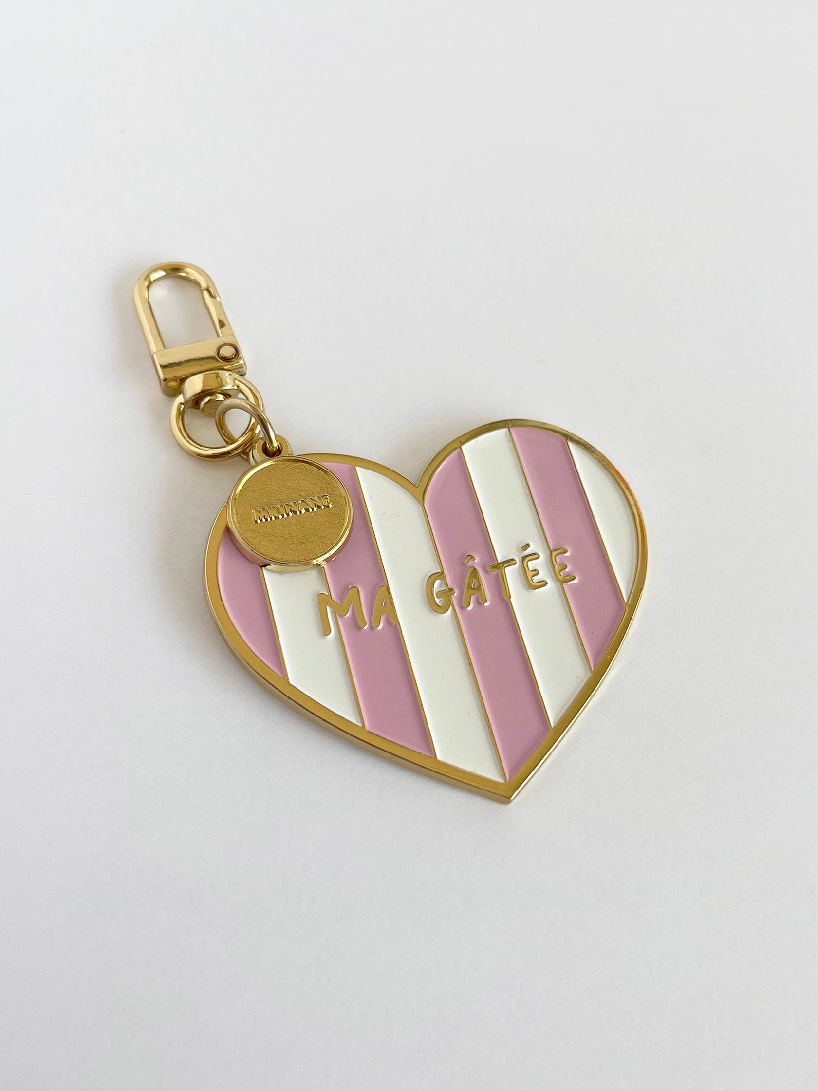 porte-cles-charm-ma-gatee-pour-enfant-rayure-rose-blanc-en-metal-dore-milinane
