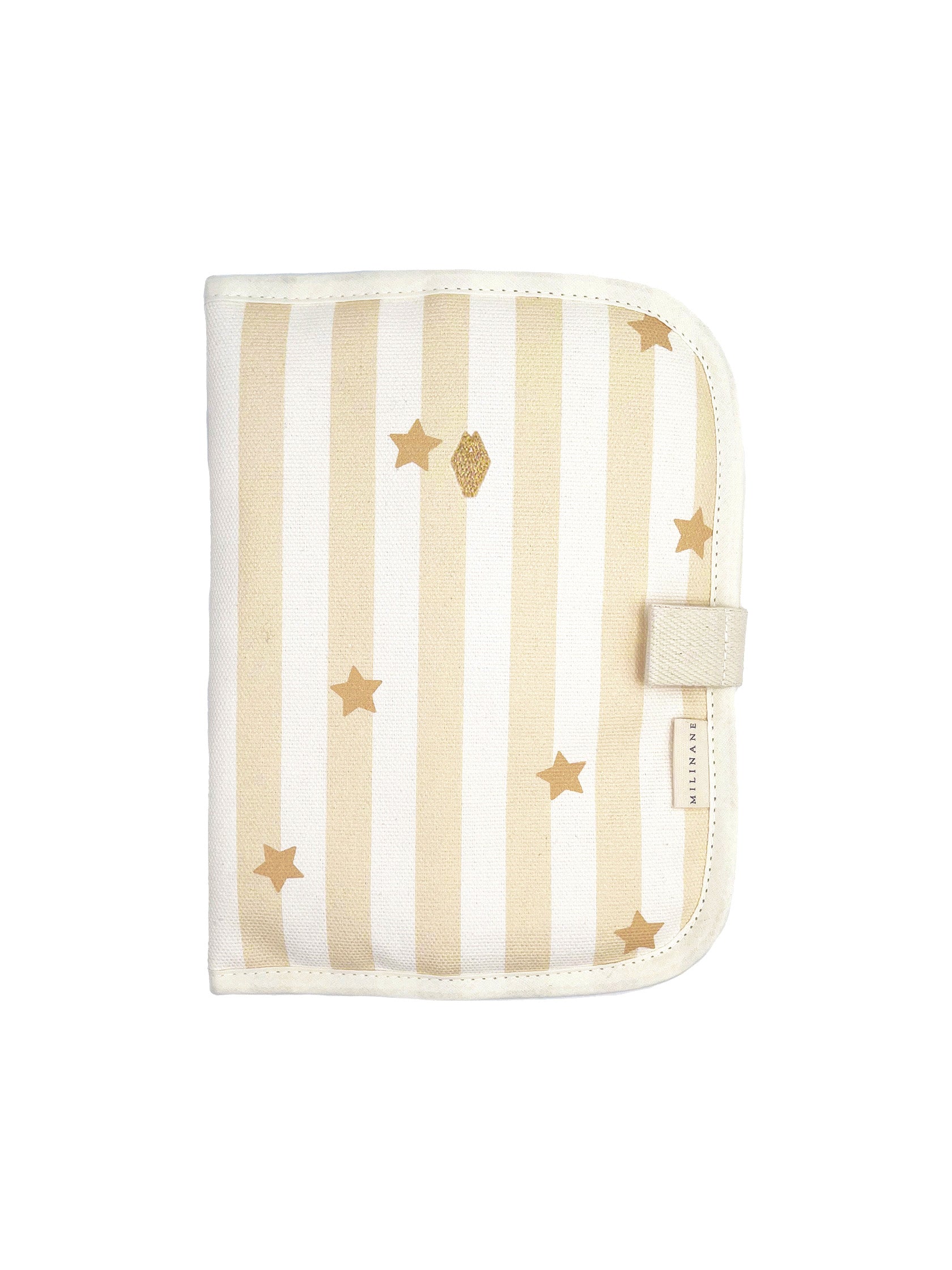 protège-carnet-de-santé-motif-rayure-etoile-beige-milinane