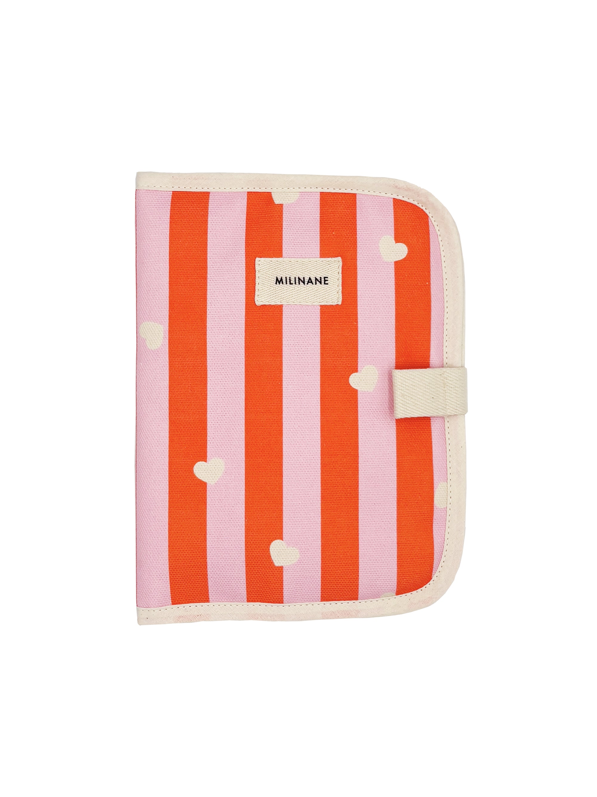 protege-carnet-de-sante-edgar-bebe-puriculture-naissance-cadeau-rayures-coeurs-rose-orange-lollipop-milinane