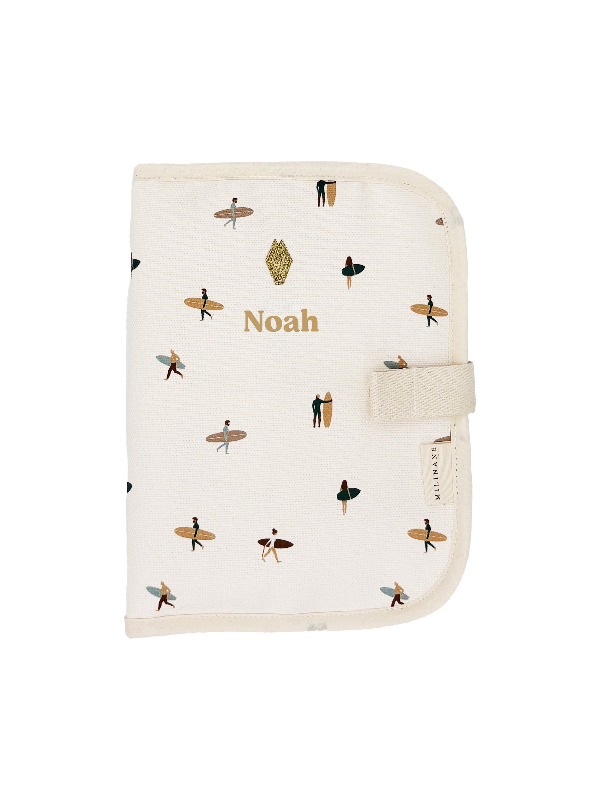 protege-carnet-de-sante-edgar-new-waikiki-surfer-blanc-creme-milinane-personnalisable-personnalise