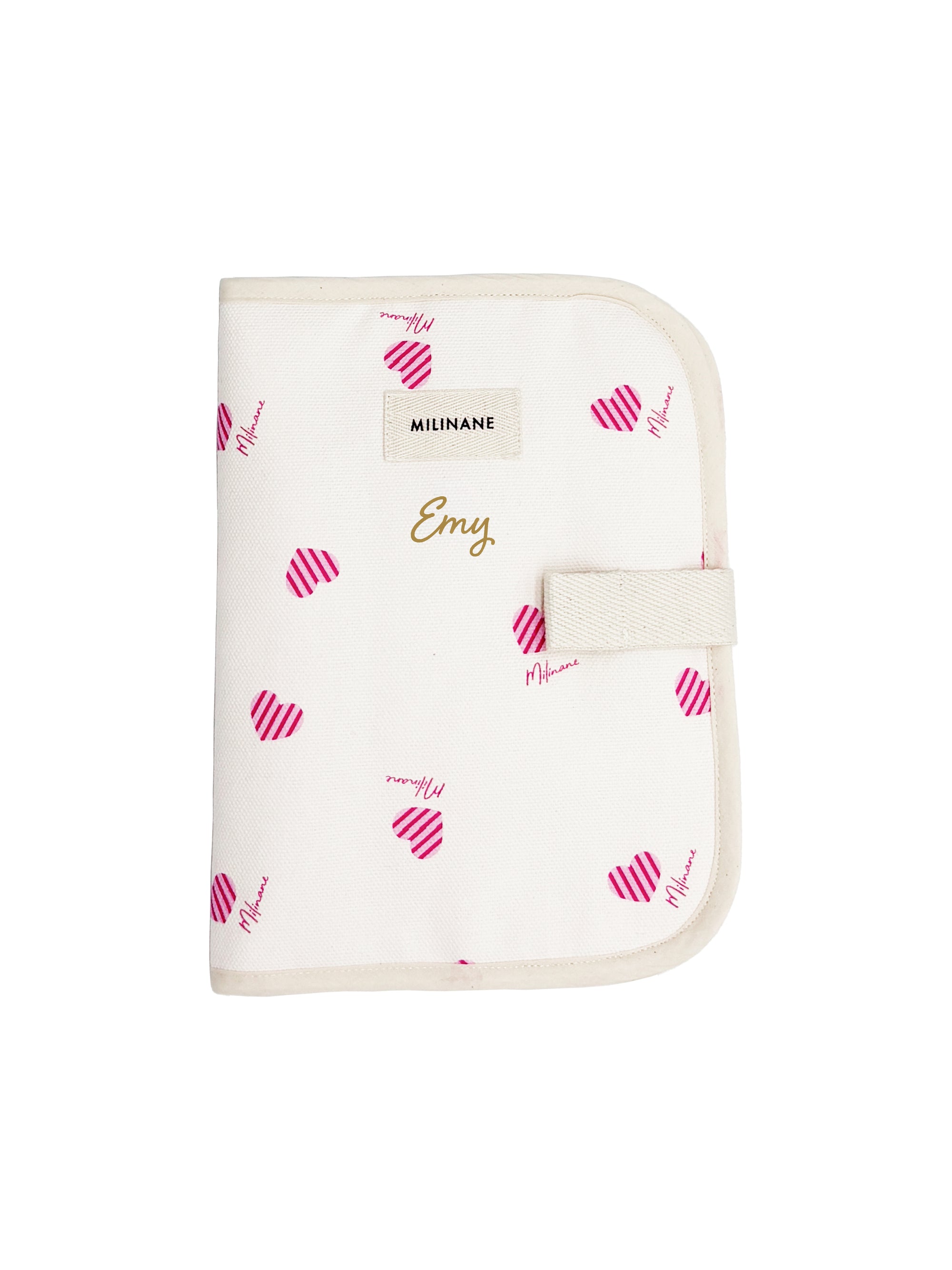 protege-carnet-de-sante-edgar-sweetheart-coeurs-rayures-rose-rouge-cadeau-naissance-bebe-maternite-personnalise-milinane