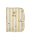 protege-carnet-de-sante-personnalise-motif-rayure-etoile-beige-milinane