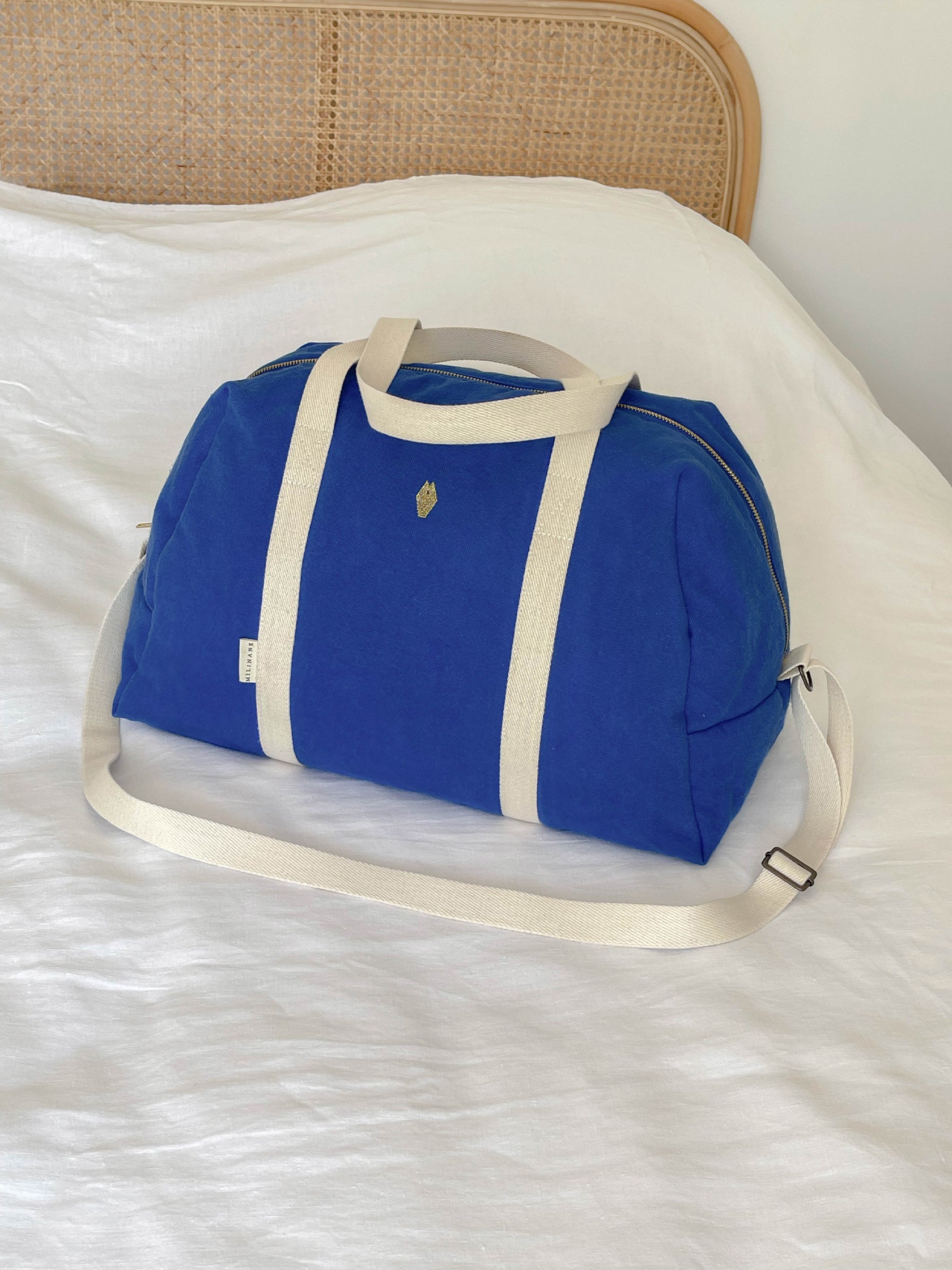 sac à langer bleu électrique