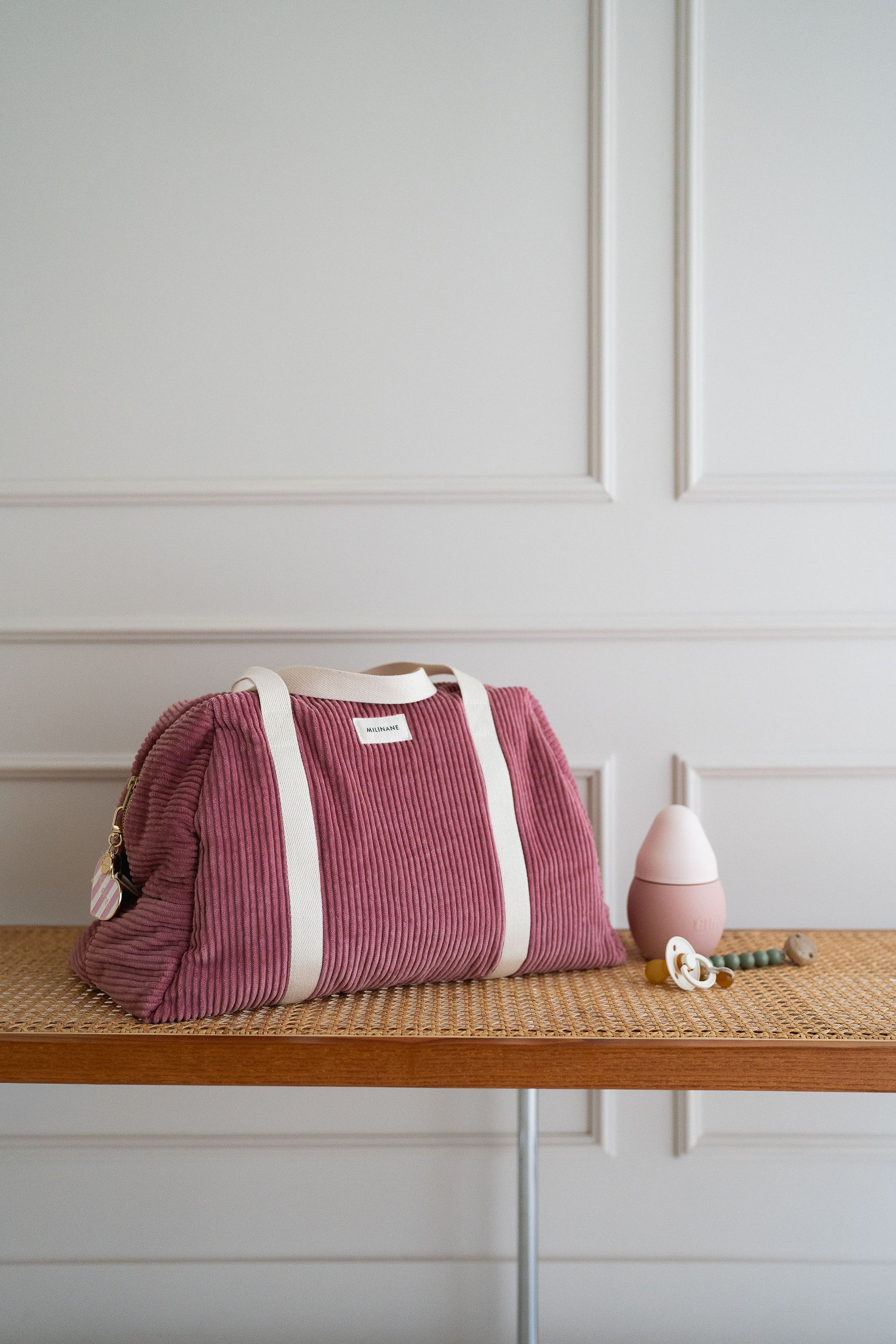 sac-a-langer-joseph-velours-cotele-rose-nude-maternite-bebe-maman-enfant-mere-milinane