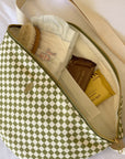 banane à langer en damier kaki olive milinane