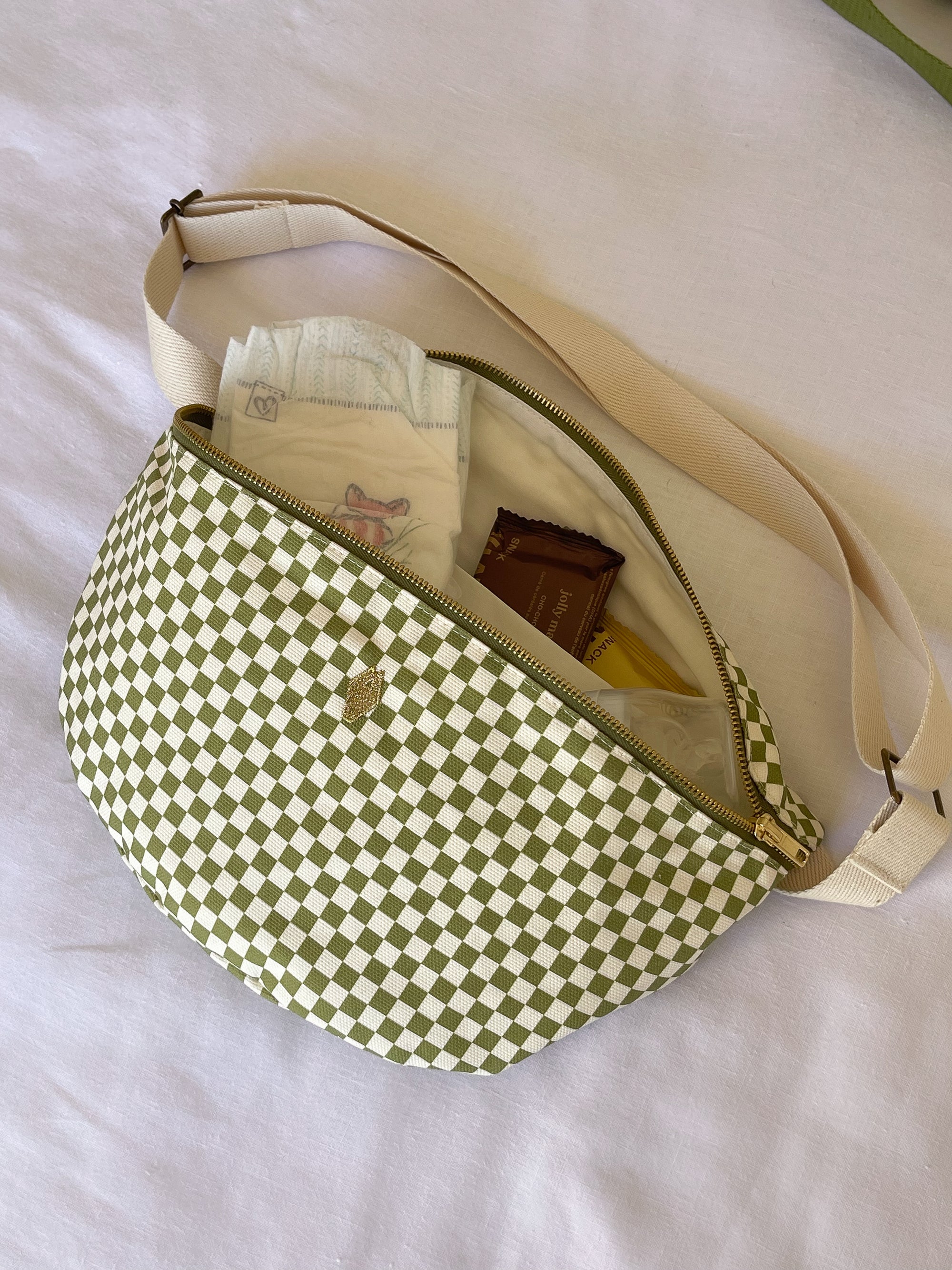 grand sac banane pour maman damier