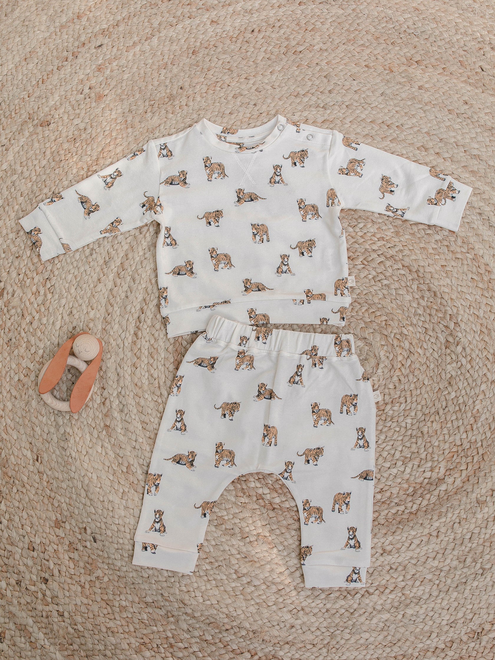 ensemble tigre en coton pour bébé milinane