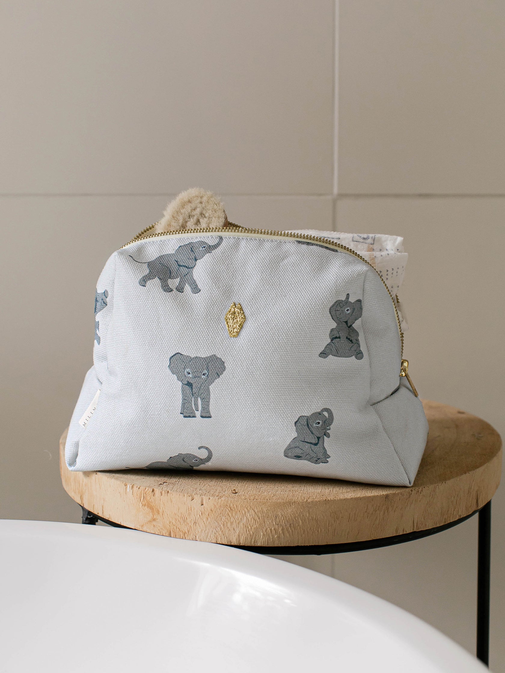 trousse de toilette bébé éléphant milinane