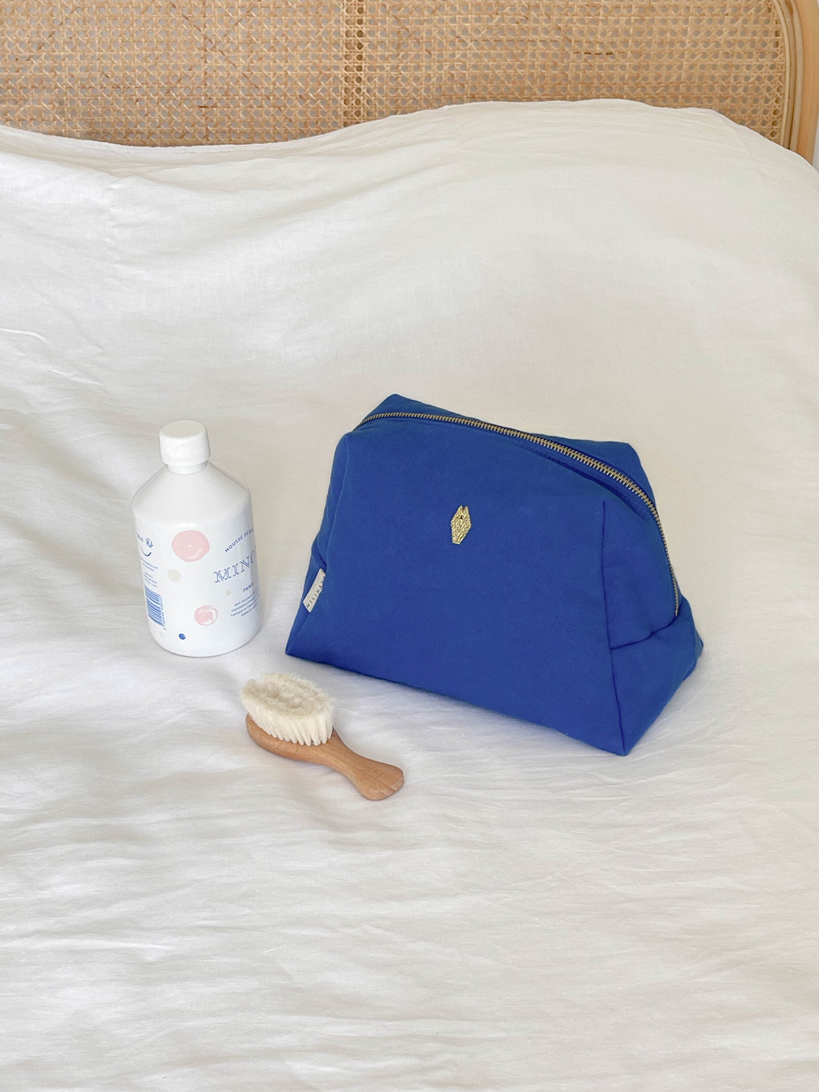 trousse de toilette bébé bleu milinane