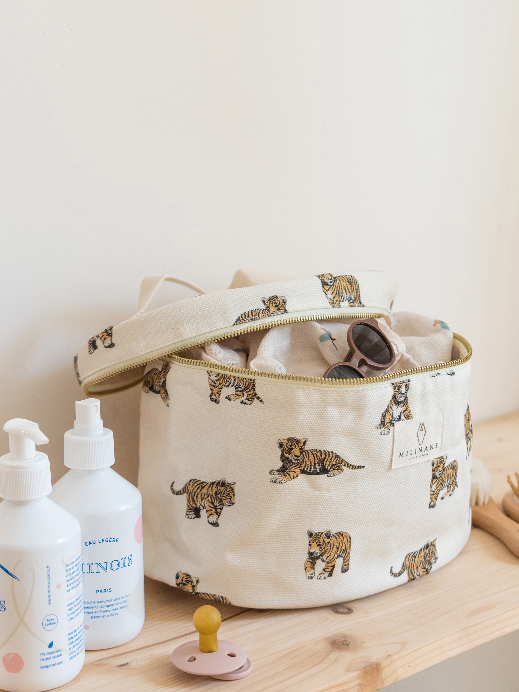 trousse vanity tigre bébé milinane